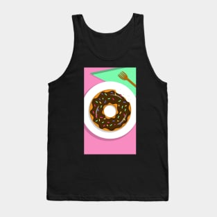 Fun Donut Print Tank Top